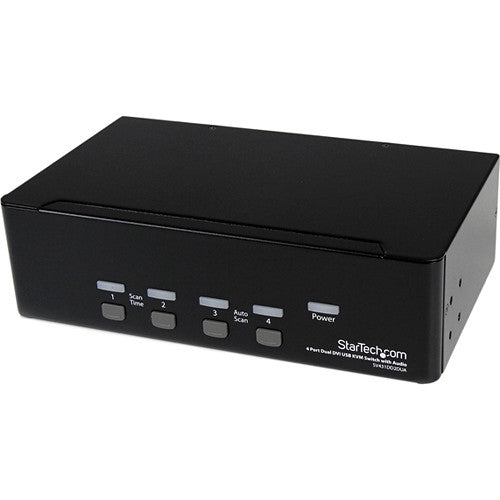 StarTech 2-Port Dual DisplayPort USB KVM Switch with Audio & USB 2.0 Hub