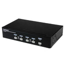 StarTech 4-Port DVI USB KVM Switch with Audio and USB 2.0 Hub (Black)