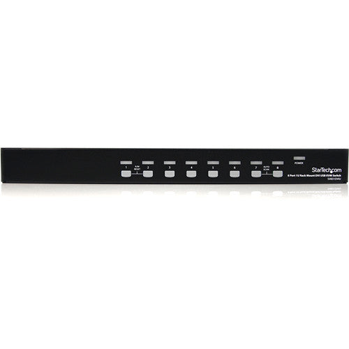 StarTech 8-Port 1U Rackmount DVI USB KVM Switch (Black)