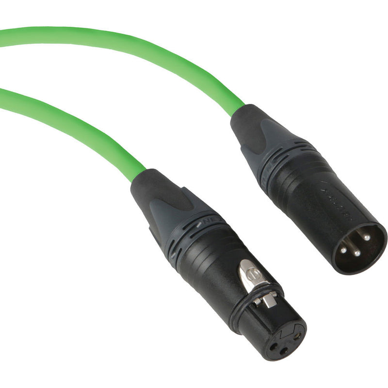 Kopul Premium Performance 3000 Series XLR M to XLR F Microphone Cable - 20' (6.1 m), Green