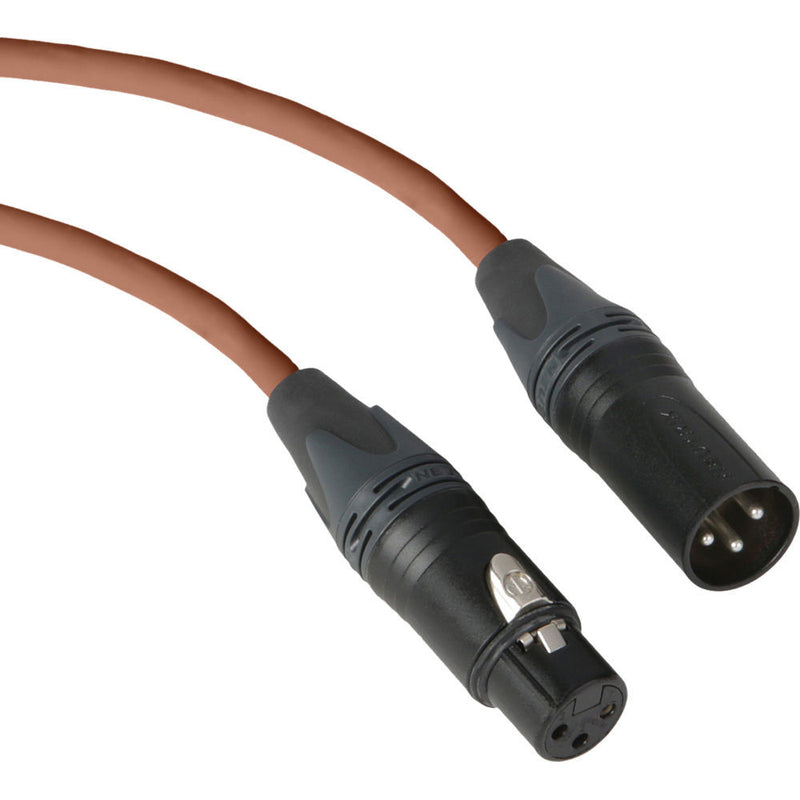 Kopul Premium Performance 3000 Series XLR M to XLR F Microphone Cable - 15' (4.6 m), Brown