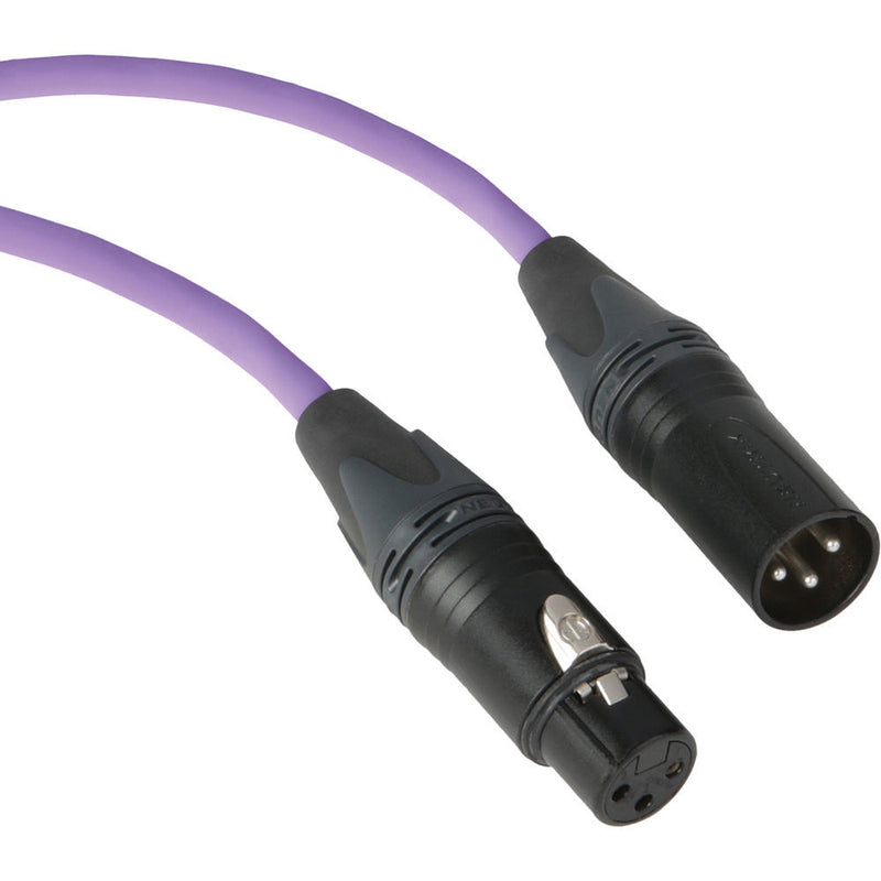 Kopul Premium Performance 3000 Series XLR M to XLR F Microphone Cable - 25' (7.6 m), Violet