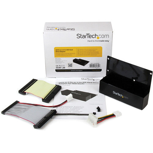 StarTech SATA to 2.5" or 3.5" IDE Hard Drive Adapter for HDD Docks (Black)