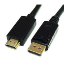 Tera Grand DisplayPort Male to HDMI Male Cable (6')