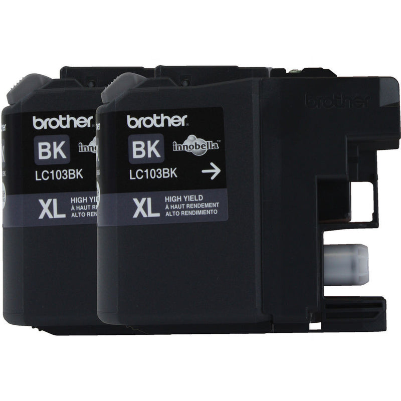 Brother LC103BK Innobella High Yield XL Ink Cartridge (2-Pack, Black)