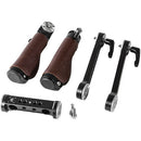 Wooden Camera Rosette Handle Kit (Brown Leather)