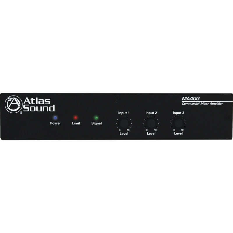 Atlas Sound MA40G 40W 3-Channel Mixer Amplifier