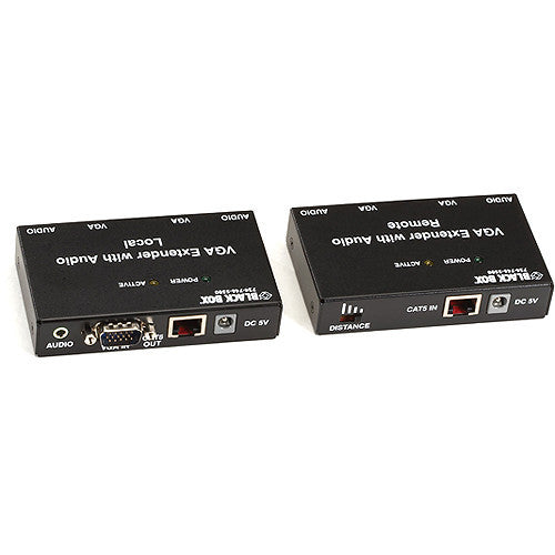 Black Box AC556A-R2 Multimedia (VGA/Audio) over CATx 2-Port Dual-Access Extender Kit