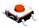 Multicomp PRO MP000709 MP000709 Tactile Switch Top Actuated Surface Mount Round Button 350 gf 50mA at 32VDC