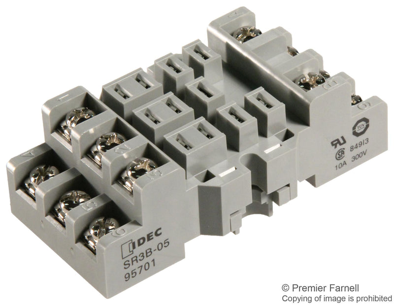 IDEC SR3B-05 RELAY SOCKET, 11PIN, 10A, 300V