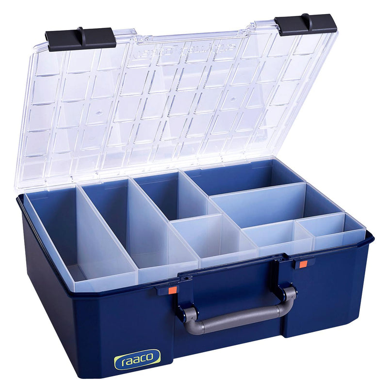 Raaco 147248 Storage Box Transparent Blue PC PP General Purpose 330 mm x 413 148 Carrylite Series