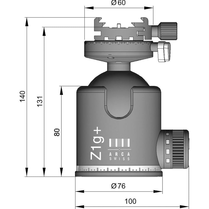 Arca-Swiss Monoball Classic Z1g+ Ball Head