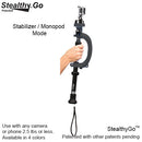 VariZoom StealthyGo Multi-Use Support & Stabilizer for GoPro/Small Camera (Black)