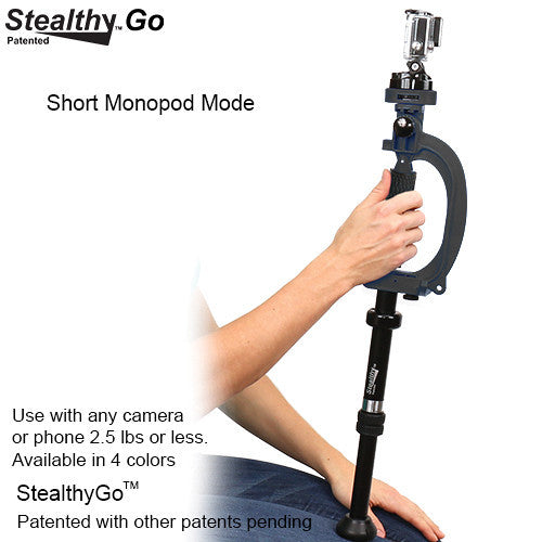 VariZoom StealthyGo Multi-Use Support & Stabilizer for GoPro/Small Camera (Black)