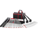 Acebil TR-480C Track Rail System with 90-Degree Curved Set, Dolly, and Cases