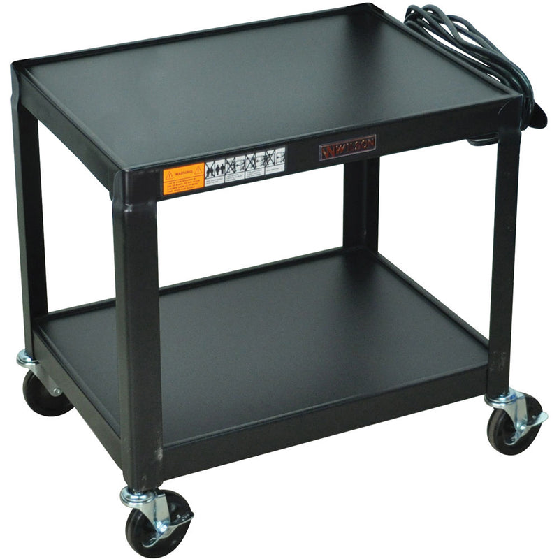 Luxor W26E  Fixed Height Utility Cart - 24 x 26 x 18" (Black)