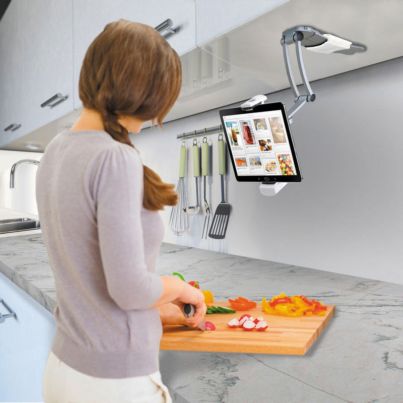 CTA Digital 2-in-1 Kitchen Mount Stand for All iPads & Tablets