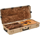 SKB iSeries Waterproof Acoustic Guitar Case with Wheels (Tan)