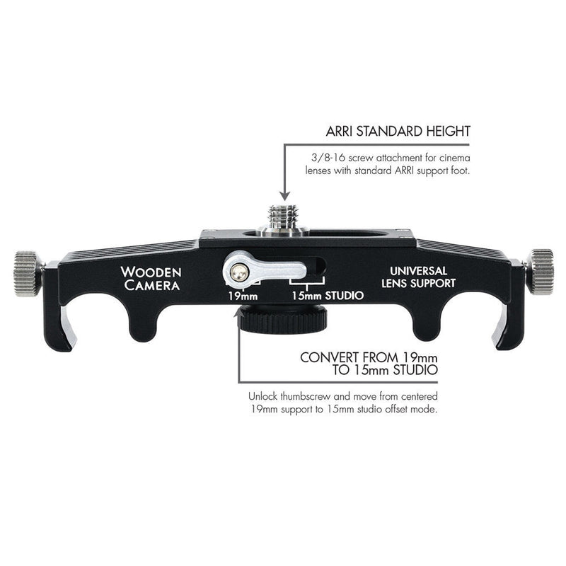 Wooden Camera Universal Lens Support (19mm/15mm Studio)