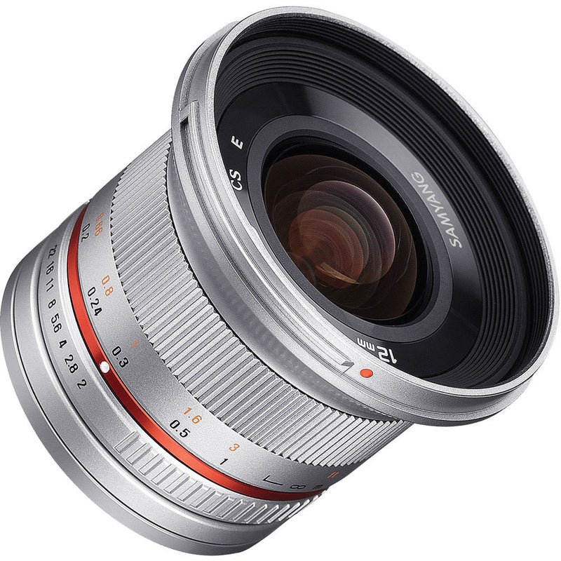 Samyang 12mm f/2.0 NCS CS Lens for Micro Four Thirds Mount (Silver)