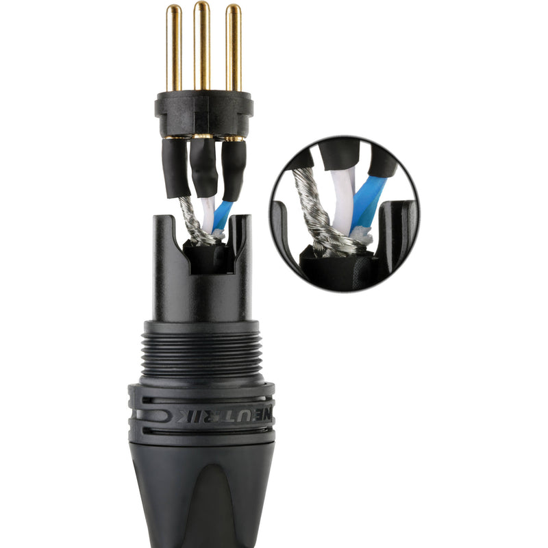 Kopul Premier Quad Pro 5000 Series XLR M to XLR F Microphone Cable - 10' (3 m), Black