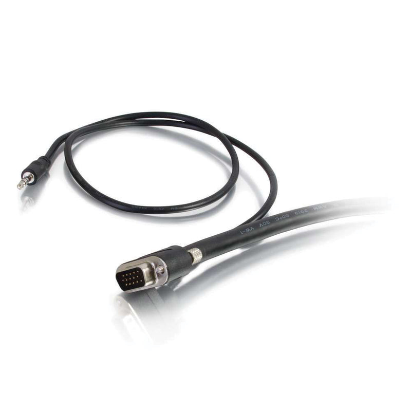 C2G Select 15-Pin VGA + 3.5mm Mini Male to Male A/V Cable (15', Black)