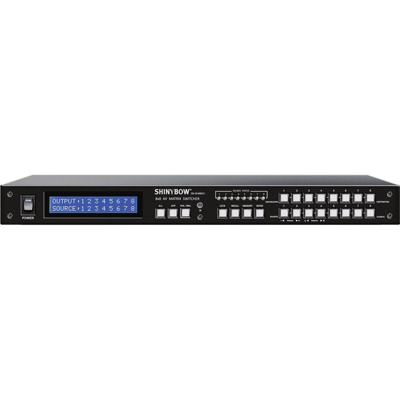 Shinybow SB-5548BNC 8 x 8 Composite BNC Video Matrix Routing Switcher with Stereo Audio