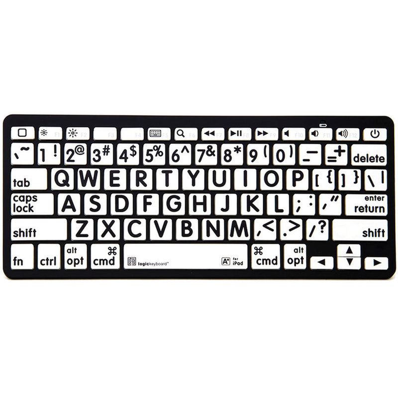 LogicKeyboard XL Print American English Bluetooth 3.0 Mini Keyboard (Black on White)