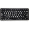 LogicKeyboard XL Print American English Bluetooth 3.0 Mini Keyboard (White on Black)