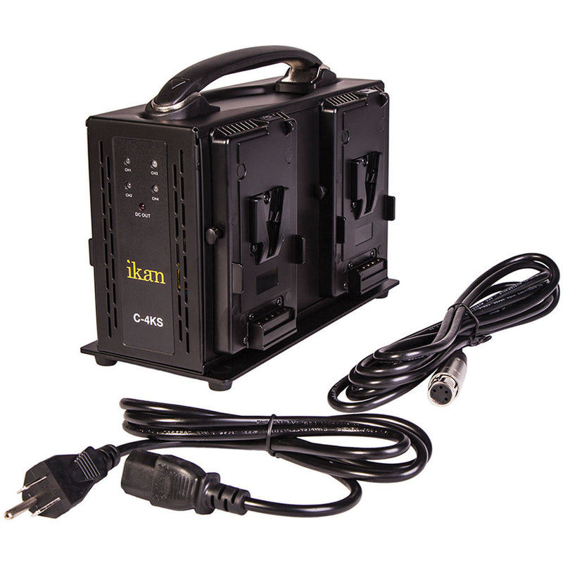 ikan Quad Pro Battery Charger for V-Mount Type Batteries