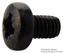 TR FASTENINGS M46 PRSTMCB100- Machine Screw, M4, Steel, 6 mm, Chemically Blackened, Pan Head Pozidriv