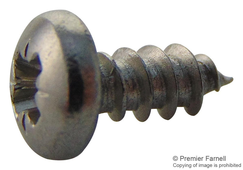 TR FASTENINGS N40.250 PRA2ABS100- Screw, Self-Tapping, No.4, 0.25 ", Stainless Steel, Pan Head Pozidriv