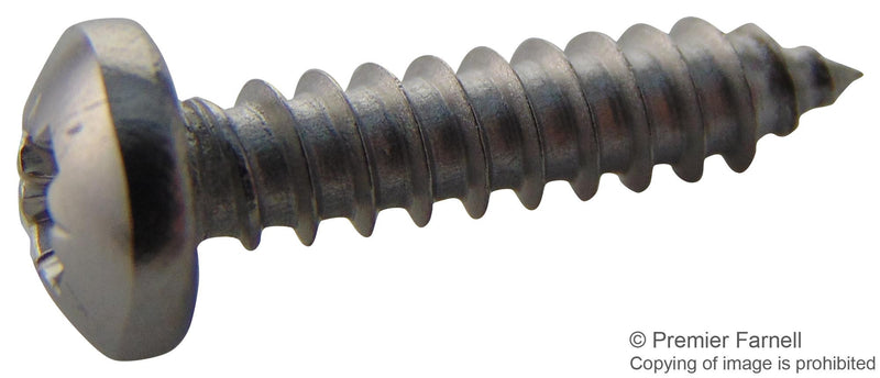 TR FASTENINGS N80.750 PRA2ABS100- Screw, Self-Tapping, No.8, 0.75 ", Stainless Steel, Pan Head Pozidriv