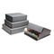 Print File Drop-Front Metal Edge Archival Storage Box (Gray, 11.5 x 14.5 x 3")