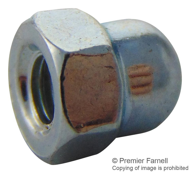 TR FASTENINGS M4- DNST-Z100- DOME NUT, BZP, M4