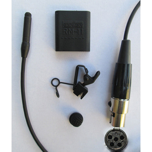 Sanken COS-11D Omni Lavalier Mic, Normal Sens, Hardwired TA5F Connector for Lectrosonics Wireless Transmitter (with Accessories, Black)