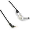 Remote Audio Unbalanced Adapter Cable 1/8" (3.5mm) RA TS to 1/4" (6.3mm) RA TS Jack (2')