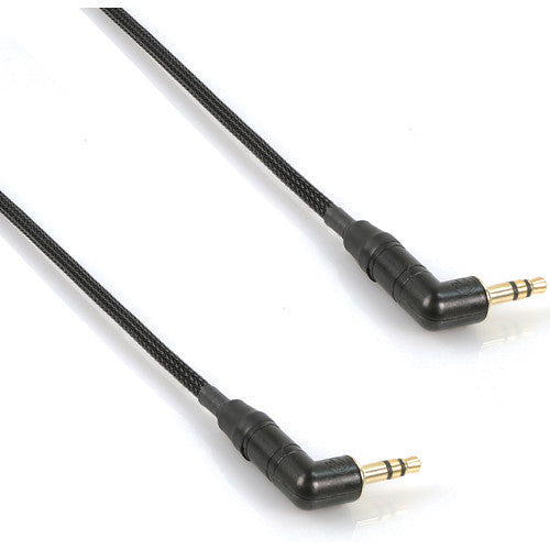 Remote Audio Stereo Jumper Cable 3.5mm Right Angle TRS plug to 3.5mm Right Angle TRS Plug (2')