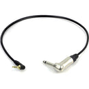 Remote Audio Unbalanced Adapter Cable 1/8" (3.5mm) RA TS to 1/4" (6.3mm) RA TS Jack (2')