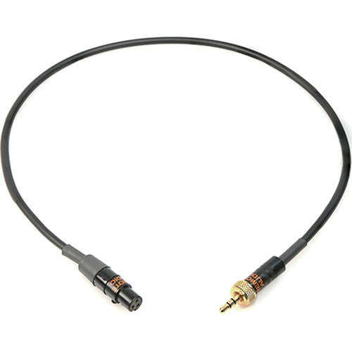 Remote Audio Unbalanced Adapter Cable TA3F to 3.5mm Locking TRS for Sennheiser Transmitters (18")