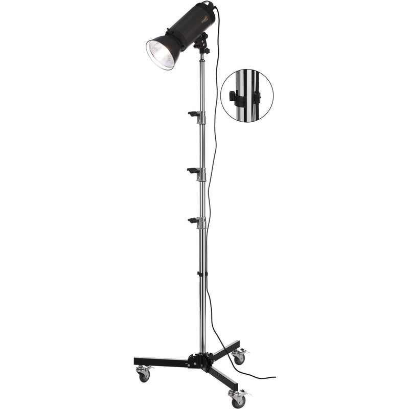 Impact Folding Wheeled Base Stand (Black/Chrome-plated, 11')