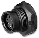 CONXALL 7282-4SG-300 Circular Connector, Panel Mount Receptacle, 4 Contacts, Solder Socket, Nylon (Polyamide) Body