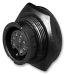 CONXALL 4282-5SG-300 Circular Connector, Panel Mount Receptacle, 5 Contacts, Solder Socket, Nylon (Polyamide) Body