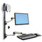 Ergotron LX Wall Mount System with Medium Silver CPU Holder