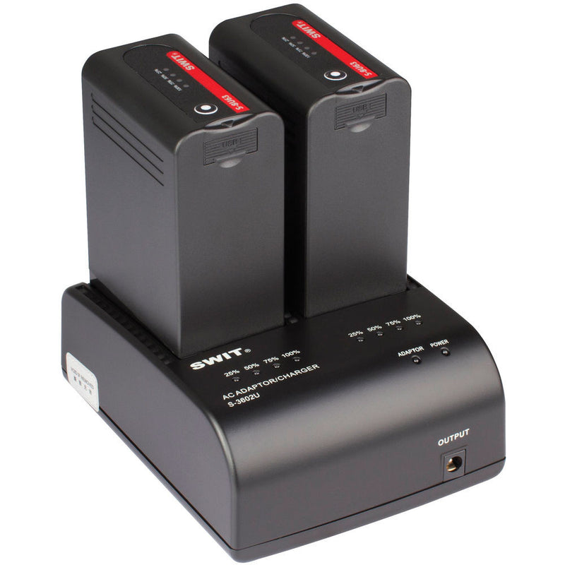 SWIT S-3602U Dual Charger/Adapter for Sony BP-U30/U60 Batteries