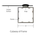 Da-Lite 24806V Da-Snap 49 x 115" Fixed Frame Screen