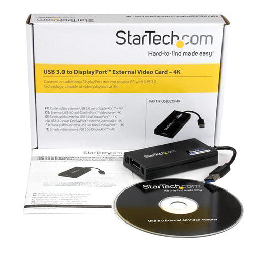 StarTech USB 3.0 to 4K DisplayPort Adapter (Black)