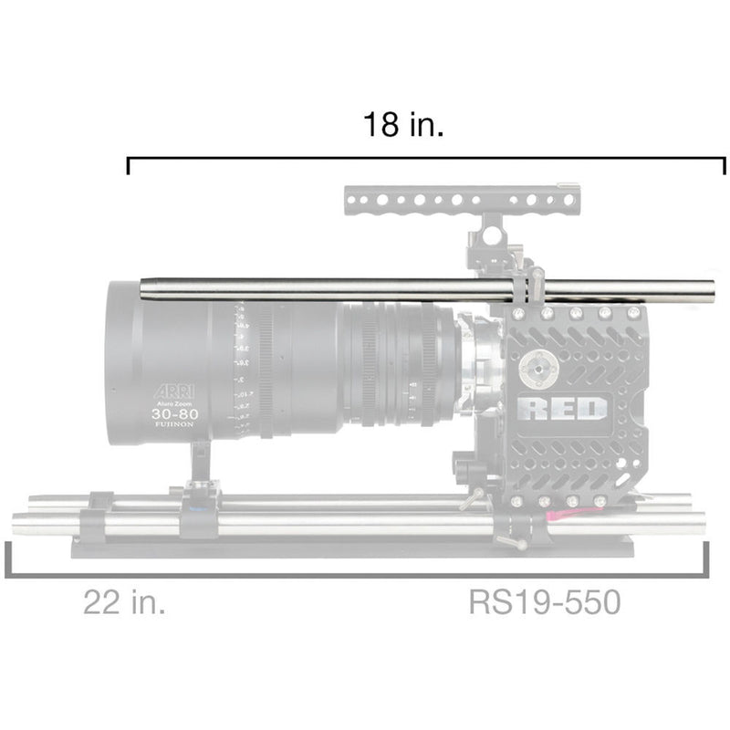 Tilta Stainless Steel 19mm Rod (Single, 18")