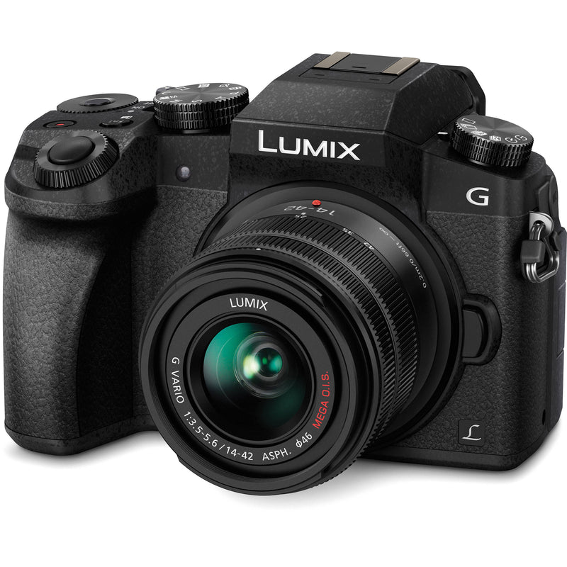 Panasonic Lumix DMC-G7 Mirrorless Micro Four Thirds Digital Camera with 14-42mm and 45-150mm Lenses Kit (Black)