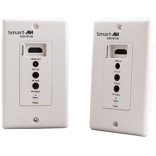 Smart-AVI HDX-W100S HDMI over Cat5e/6 with IR Wall Plate Extender Set